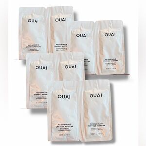 4 Sealed OUAI Shampoo and Conditioner Travel Packs Sample Bundle Medium Hair